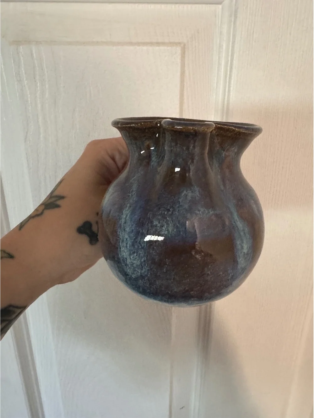 Handcrafted Ceramic Creamer and Sugar Jar Set with Lid
